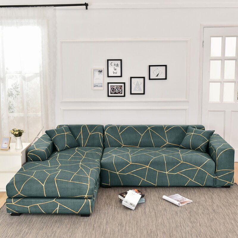 

Geometric Pattern Sofa Cover Without Cushion, Multicolor