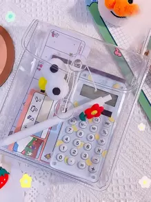 1pc Random Clear Stationery Storage Bag - Clear - View 7