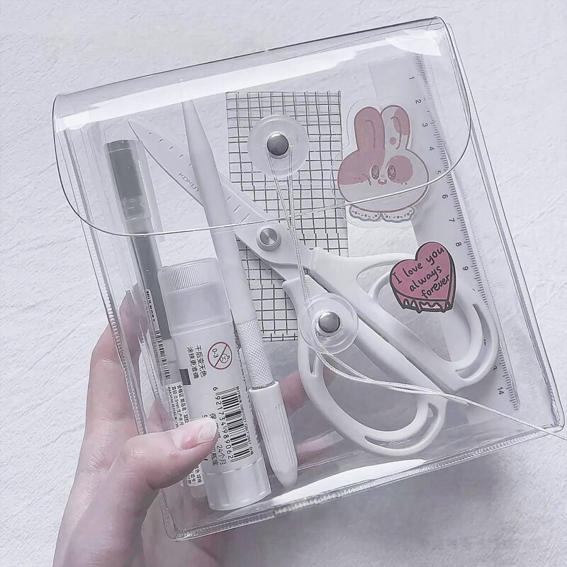 

1pc Random Clear Stationery Storage Bag