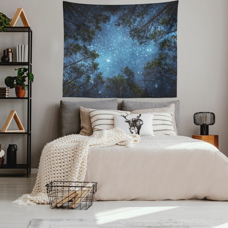 

Starry Sky Print Tapestry, Multicolor