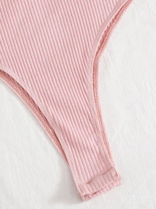 SHEIN Privé Body de manga farol con un hombro - Rosa Pálido - Ver 4