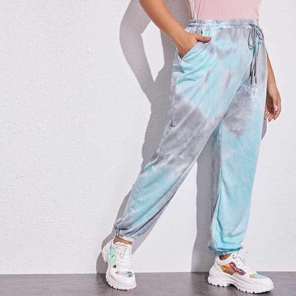 

Tie Dye Slant Pocket Drawstring Sweatpants, Multicolor
