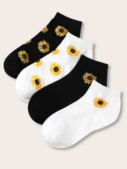 4 pares calcetines con estampado