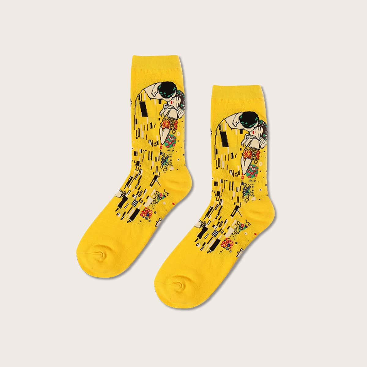 

Oil Painting Pattern Socks, Multicolor