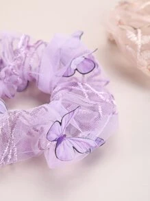 8pcs Butterfly Pattern Mesh Scrunchie Boho - Multicolor - View 3