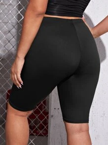 Shorts biker unicolor - Negro - Ver 2