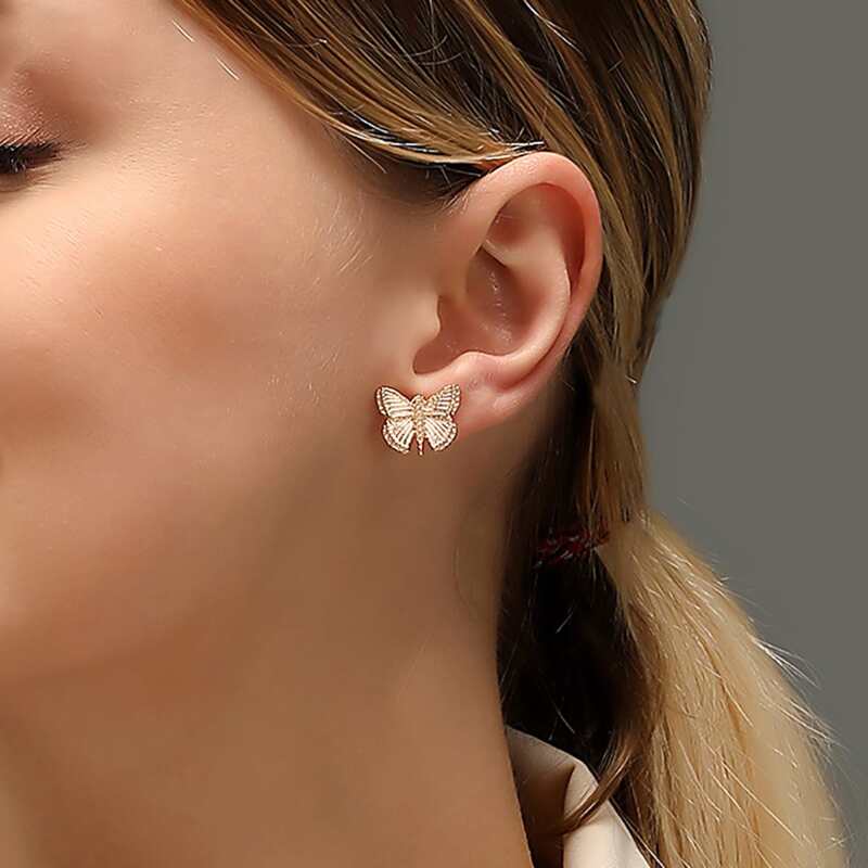 

Butterfly Stud Earrings, Gold
