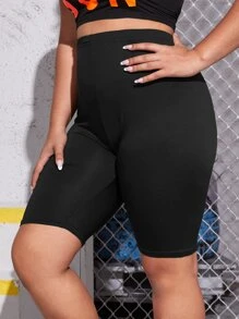 Shorts biker unicolor - Negro - Ver 4