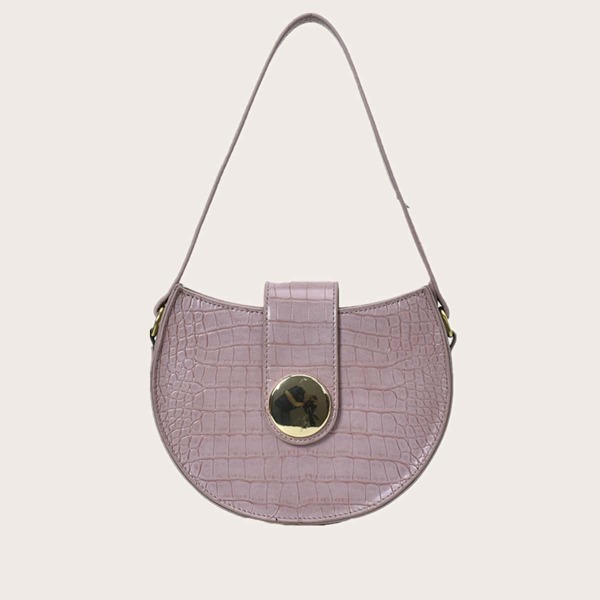 

Croc Embossed Shoulder Bag, Purple