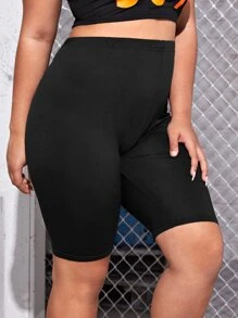 Shorts biker unicolor - Negro - Ver 5
