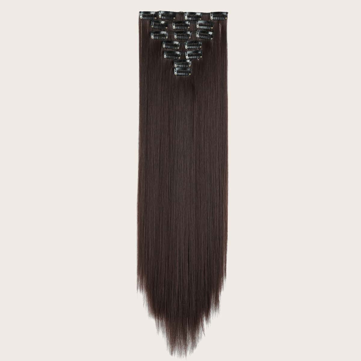 

Clip In Straight Hair Extension 16pcs, Brown