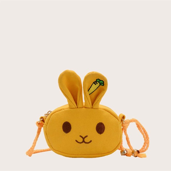 

Girls Cartoon Rabbit Design Crossbody Bag, Yellow