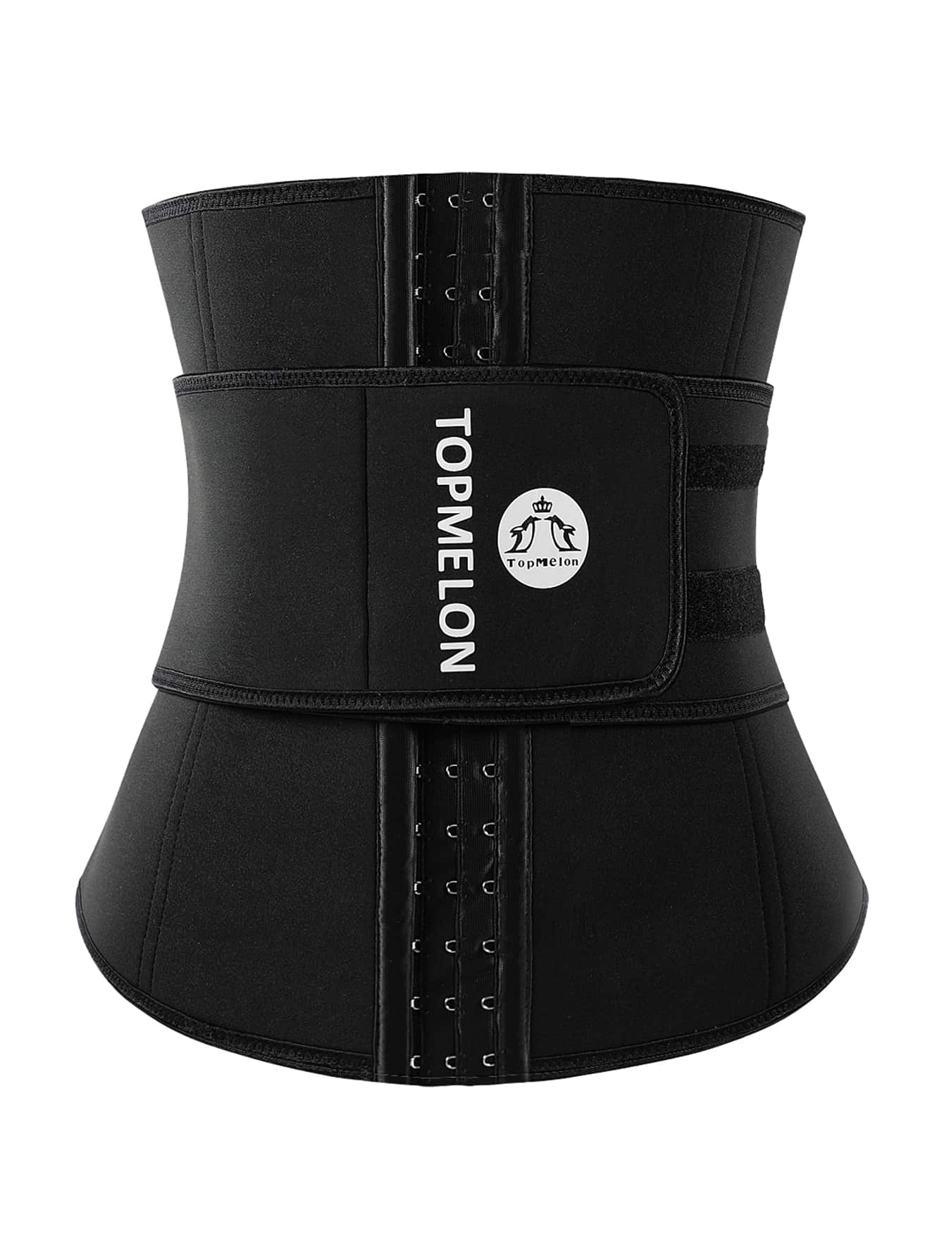 Plus Letter Graphic Waist Trainer - Black - View 1