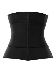 Plus Letter Graphic Waist Trainer - Black - View 2