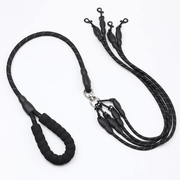 

1pc Dog Mulch-head Traction Rope, Black