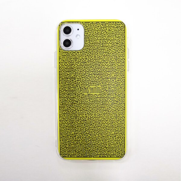 

1pc Geometric Print iPhone Case, Multicolor