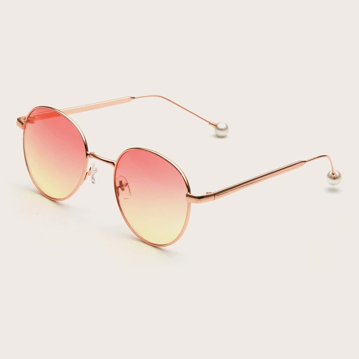 

Round Metal Frame Sunglasses, Pink