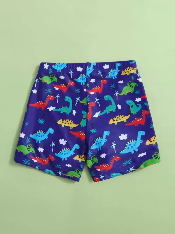supiocv Cute Cartoon Dinosaurs Baby Boys Board Shorts swimStretchSwim Trunks Beachshorts