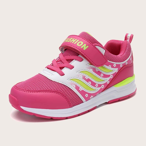 

Girls Ditsy Floral Sneakers, Hot pink