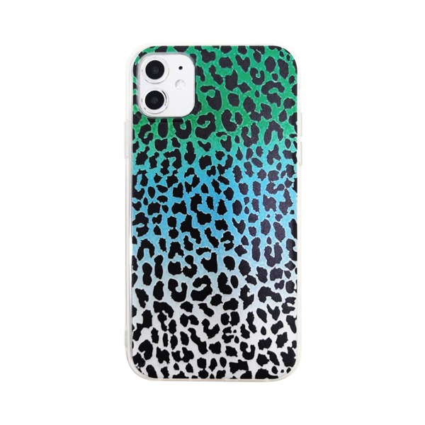 

1pc Leopard iPhone Case, Green