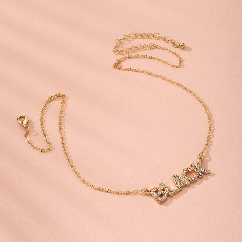 

Letter Charm Necklace, Gold