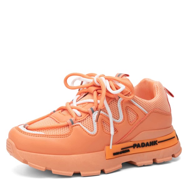 

Lace-up Front Mesh Panel Chunky Trainer, Orange
