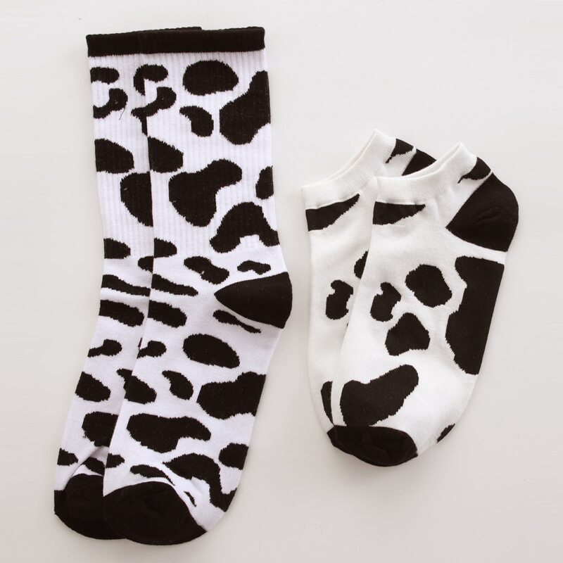 

2pairs Graphic Socks, Black and white