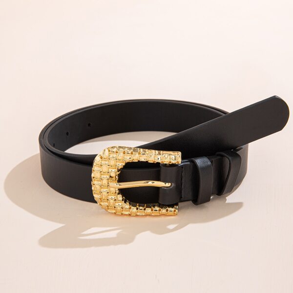 

Metal Buckle Belt, Black