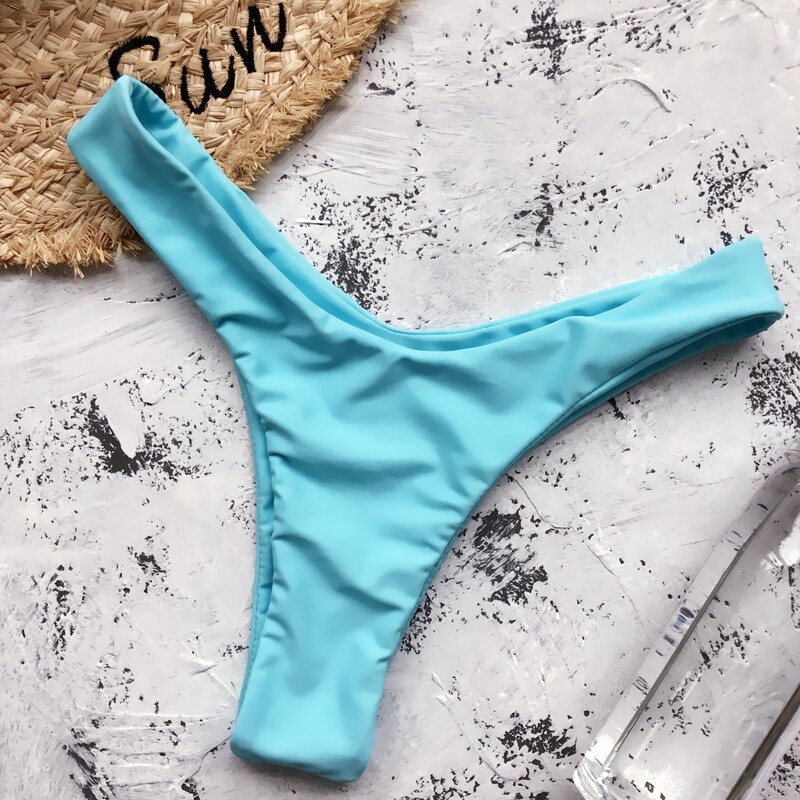 

Solid High Cut Bikini Panty, Baby blue