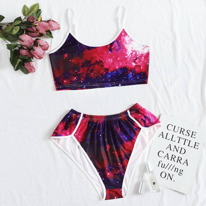 

Galaxy Cami Top & Shorts PJ Set, Multicolor