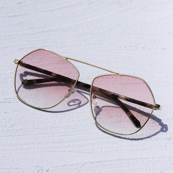 

Top Bar Metal Frame Sunglasses, Baby pink