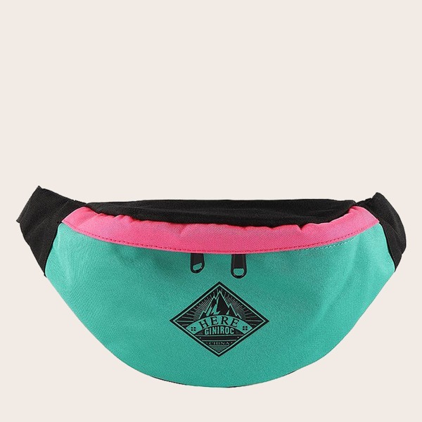 

Kids Letter Graphic Fanny Pack, Green