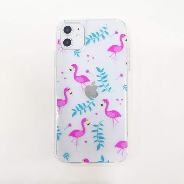 

1pc Flamingo Print iPhone Case, Multicolor