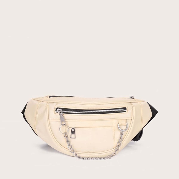 

Chain Decor Fanny Pack, Yellow