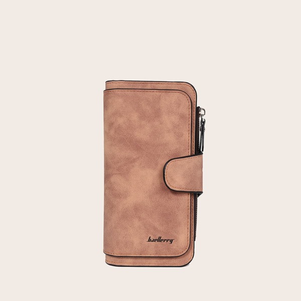

Letter Graphic Purse With Card Holder, Brown