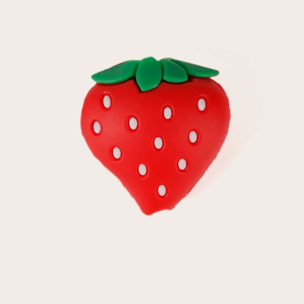 

1pc Strawberry Data Cable Protector, Red
