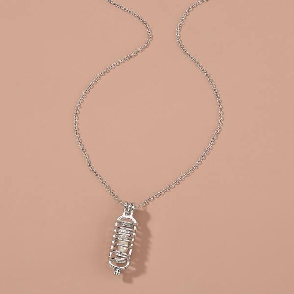 

Pearl Detachable Charm Necklace, Silver