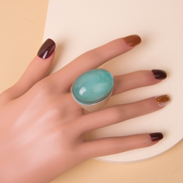 

Stone Decor Ring, Blue