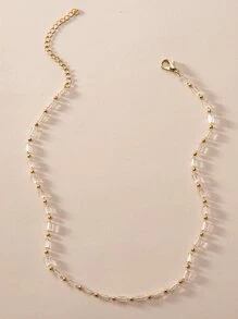 Geometric Decor Necklace - Multicolor - View 2