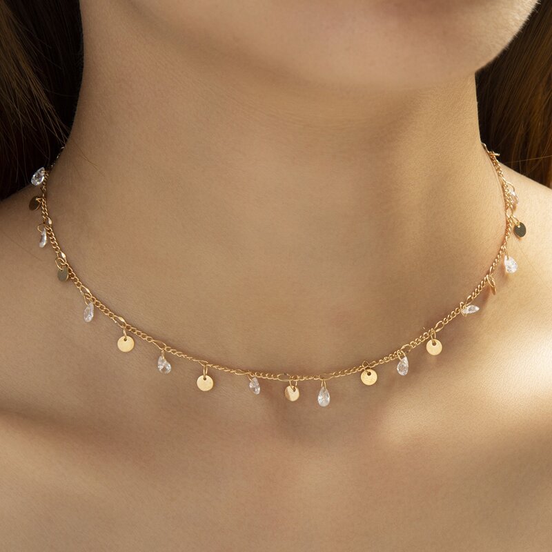 

Disc Charm Choker, Multicolor