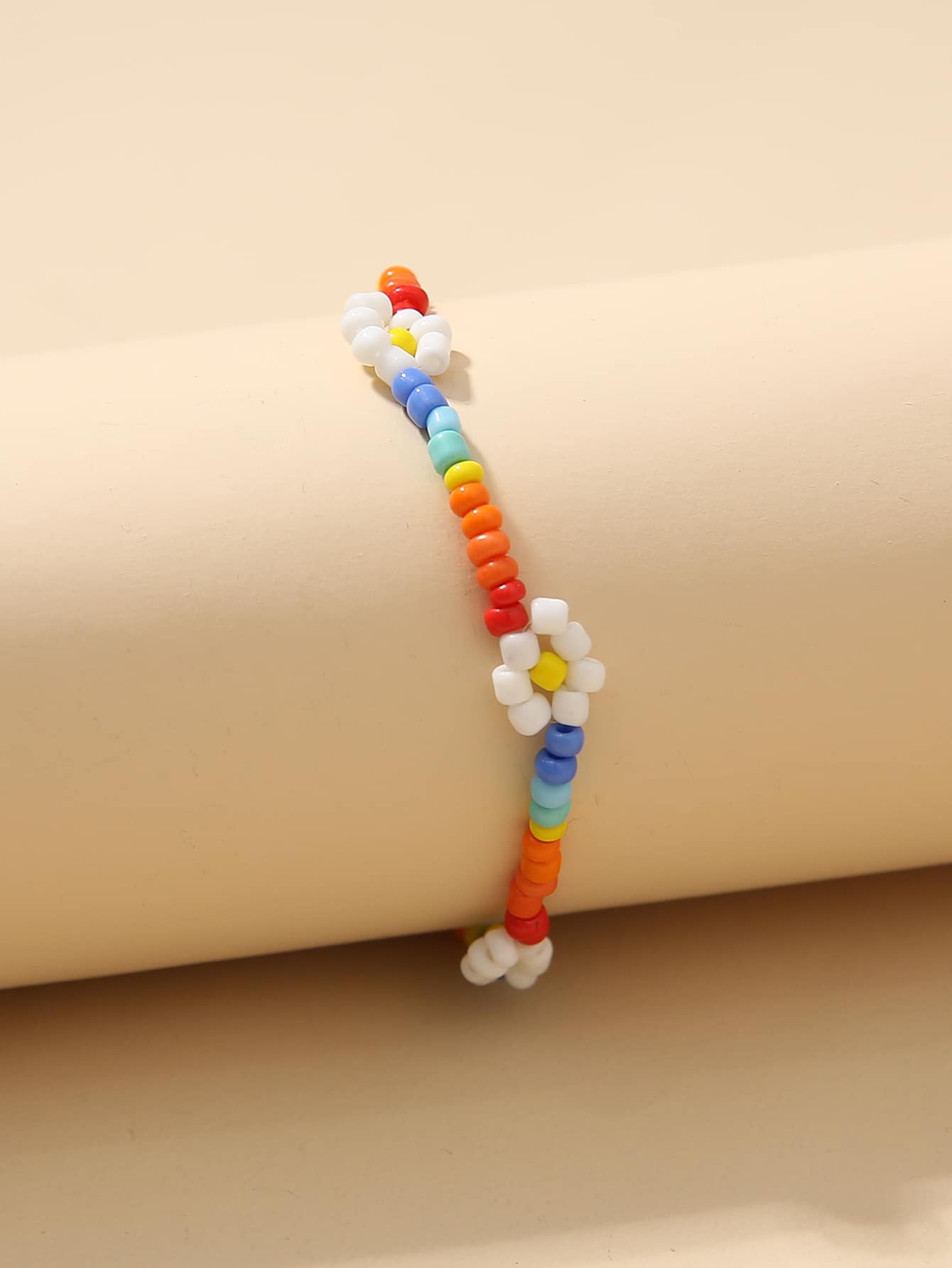 Colourful Beaded Bracelet - Multicolor - View 1