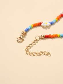 Colourful Beaded Bracelet - Multicolor - View 5