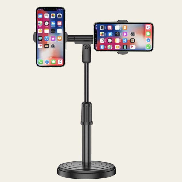 

1pc Solid Phone Holder, Black