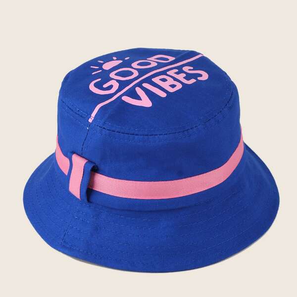 

Toddler Kids Letter Graphic Bucket Hat, Blue