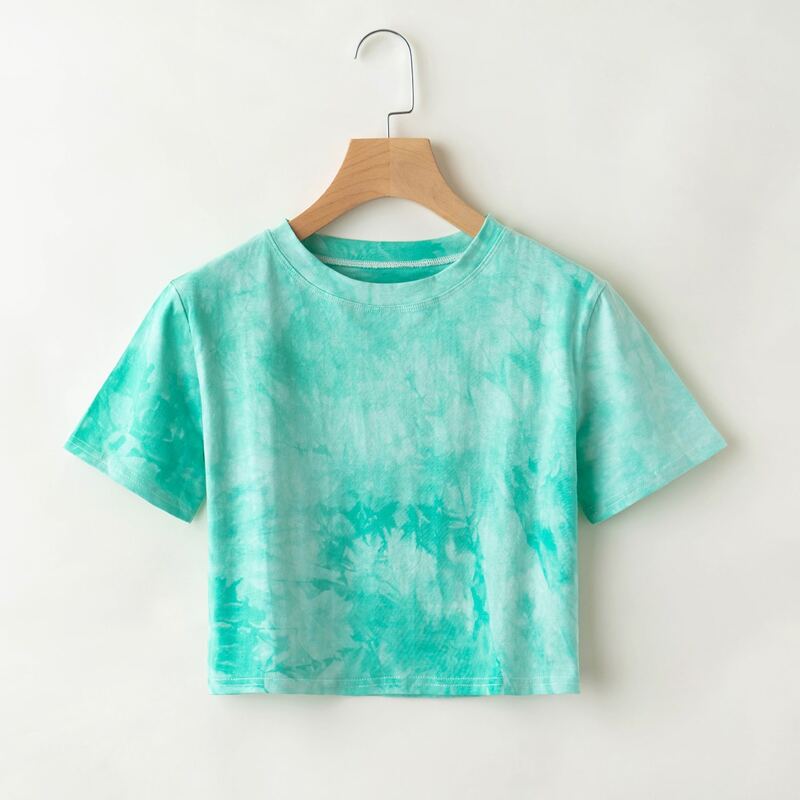 

Tie Dye Crop Tee, Mint green