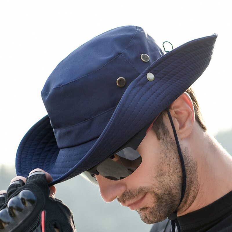 

Guys Solid Bucket Hat, Navy blue