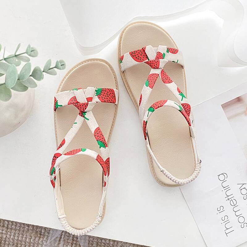 

Strawberry Flat Sandals, Multicolor