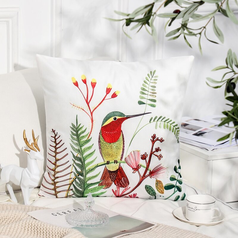 

Plants Print Cushion Cover Without Filler, Multicolor