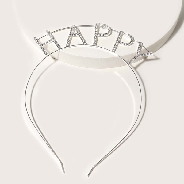

Toddler Girls Rhinestone Decor Hair Hoop, Silver