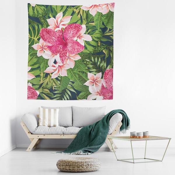 

Flower Print Tapestry, Multicolor
